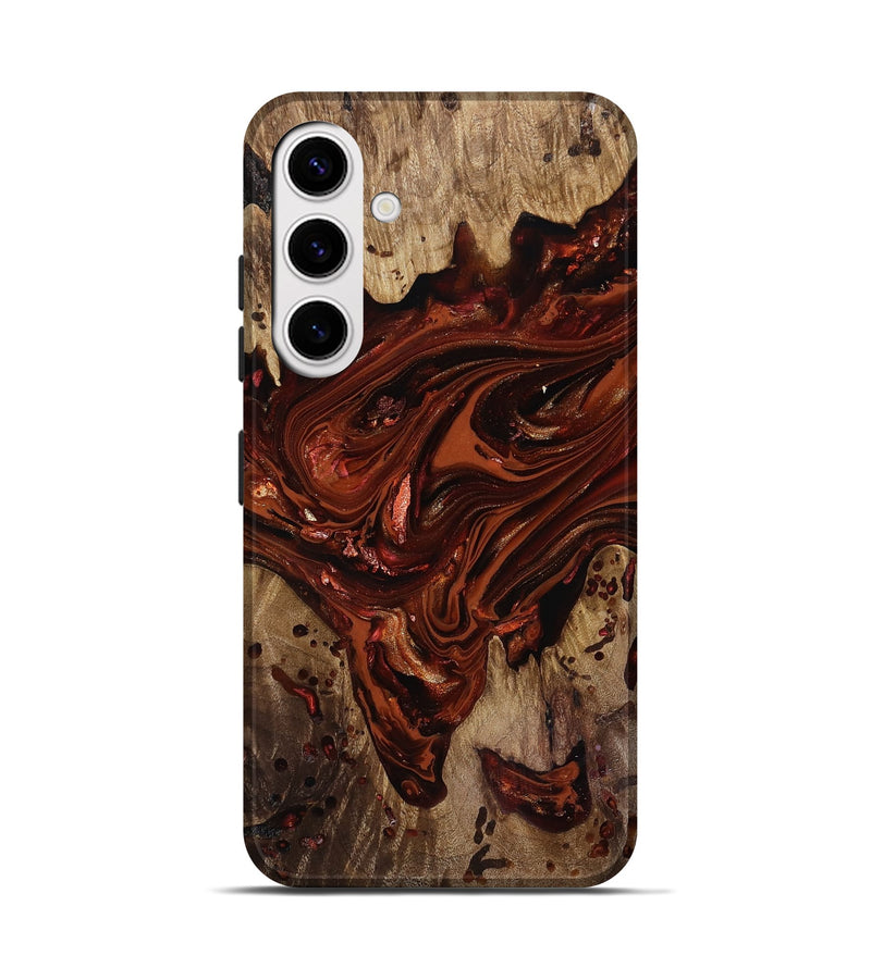 Galaxy S25 Wood Live Edge Phone Case - Kaylin (Red, 818022)