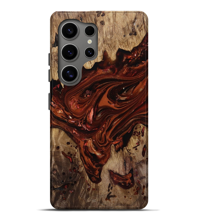 Galaxy S25 Ultra Wood Live Edge Phone Case - Kaylin (Red, 818022)
