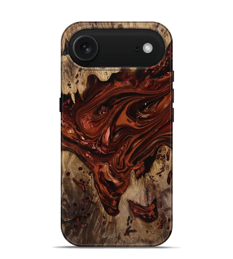 iPhone 17 Air Wood Live Edge Phone Case - Kaylin (Red, 818022)