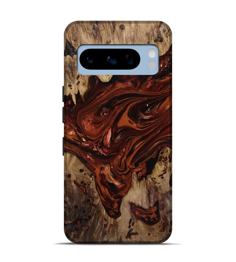 Pixel 8 Pro Wood Live Edge Phone Case - Kaylin (Red, 818022)