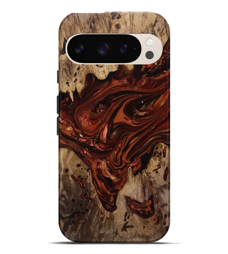 Pixel 9 Pro XL Wood Live Edge Phone Case - Kaylin (Red, 818022)
