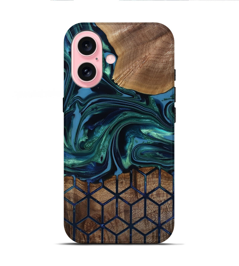 iPhone 16 Wood Live Edge Phone Case - Myrtice (Pattern, 818023)