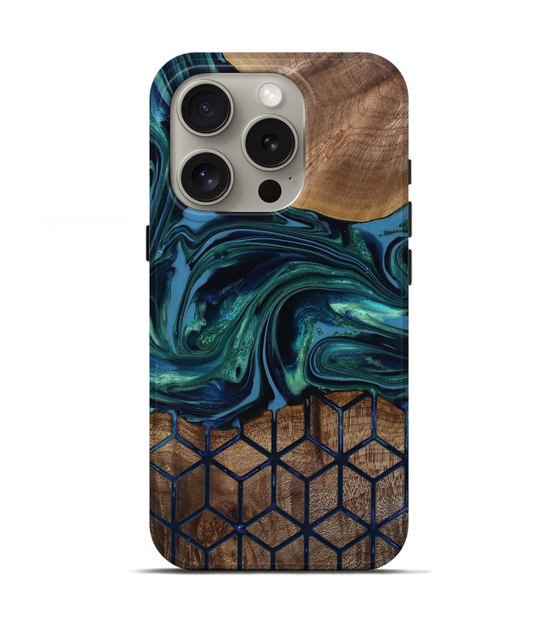 iPhone 16 Pro Wood Live Edge Phone Case - Myrtice (Pattern, 818023)