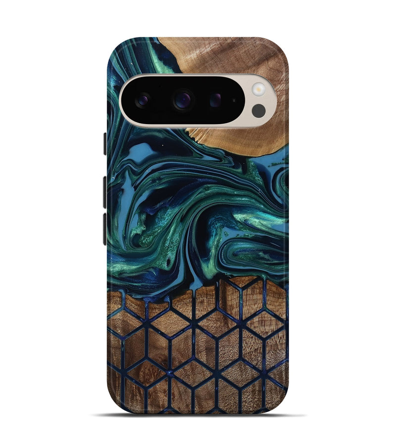 Pixel 9 Pro Wood Live Edge Phone Case - Myrtice (Pattern, 818023)