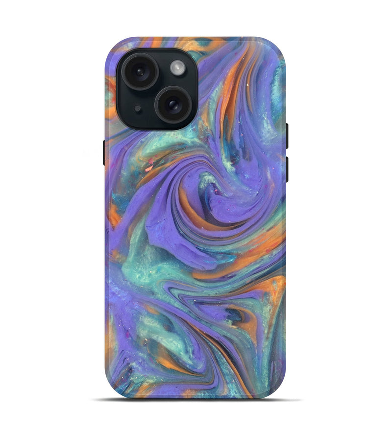 iPhone 15 ResinArt Live Edge Phone Case - Regina (Purple, 818024)