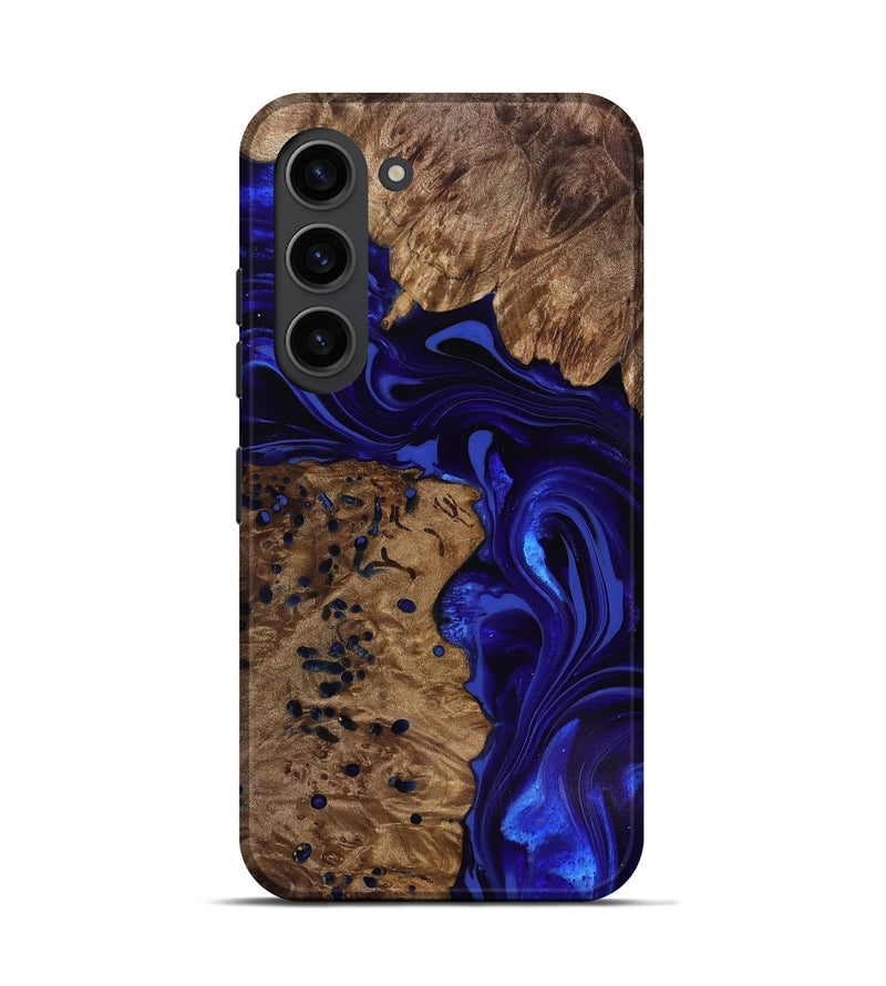 Galaxy S23 Wood Live Edge Phone Case - Bryon (Blue, 818025)