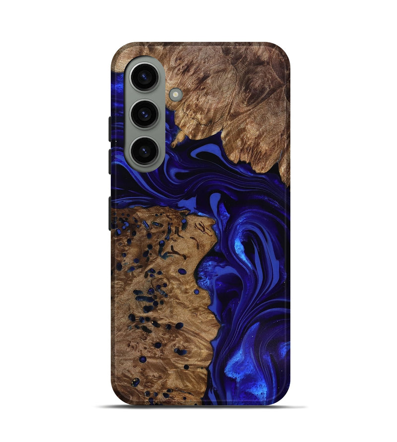 Galaxy S24 Wood Live Edge Phone Case - Bryon (Blue, 818025)