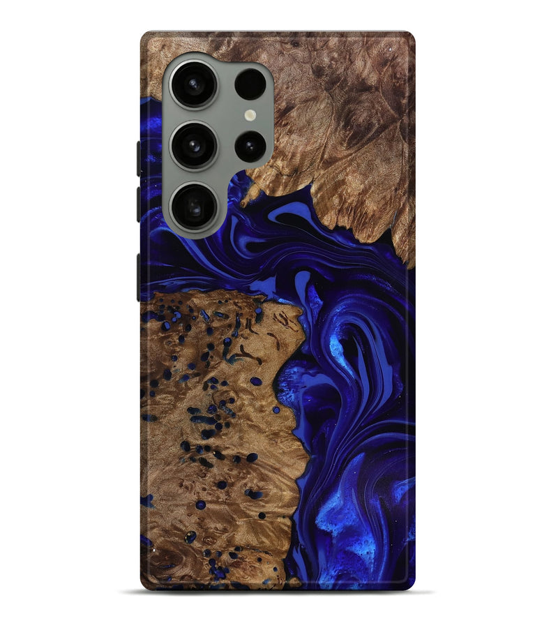 Galaxy S24 Ultra Wood Live Edge Phone Case - Bryon (Blue, 818025)
