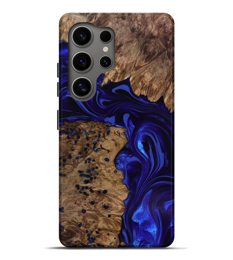 Galaxy S25 Ultra Wood Live Edge Phone Case - Bryon (Blue, 818025)