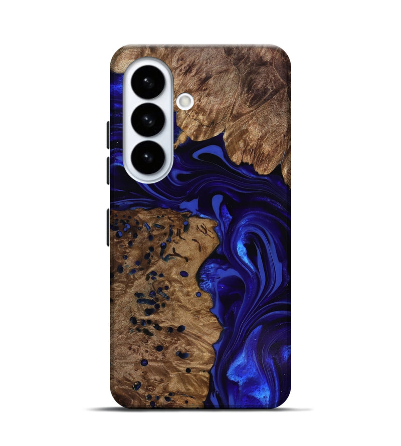 Galaxy S26 Wood Live Edge Phone Case - Bryon (Blue, 818025)
