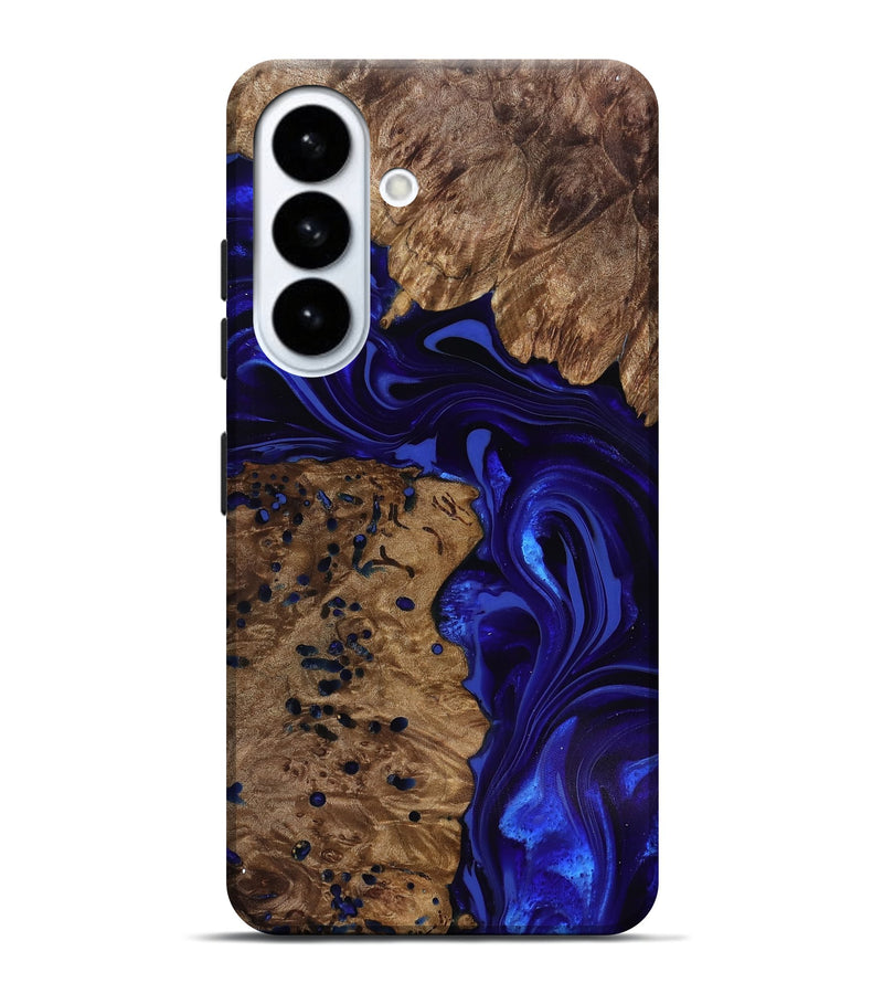 Galaxy S26 Plus Wood Live Edge Phone Case - Bryon (Blue, 818025)
