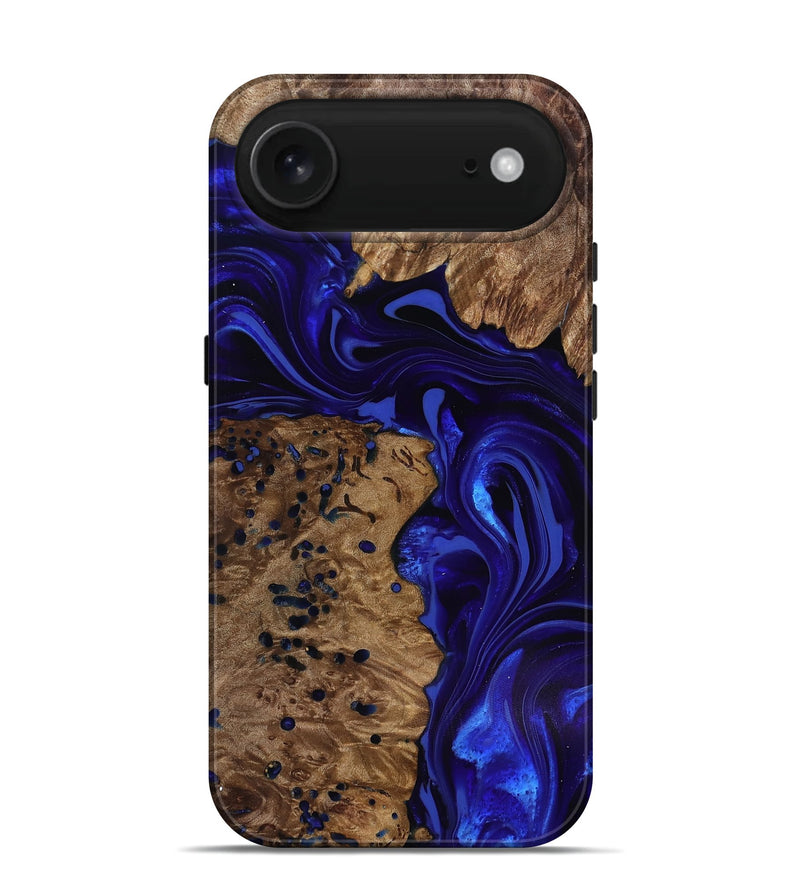 iPhone 17 Air Wood Live Edge Phone Case - Bryon (Blue, 818025)