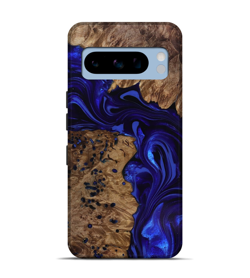 Pixel 8 Pro Wood Live Edge Phone Case - Bryon (Blue, 818025)