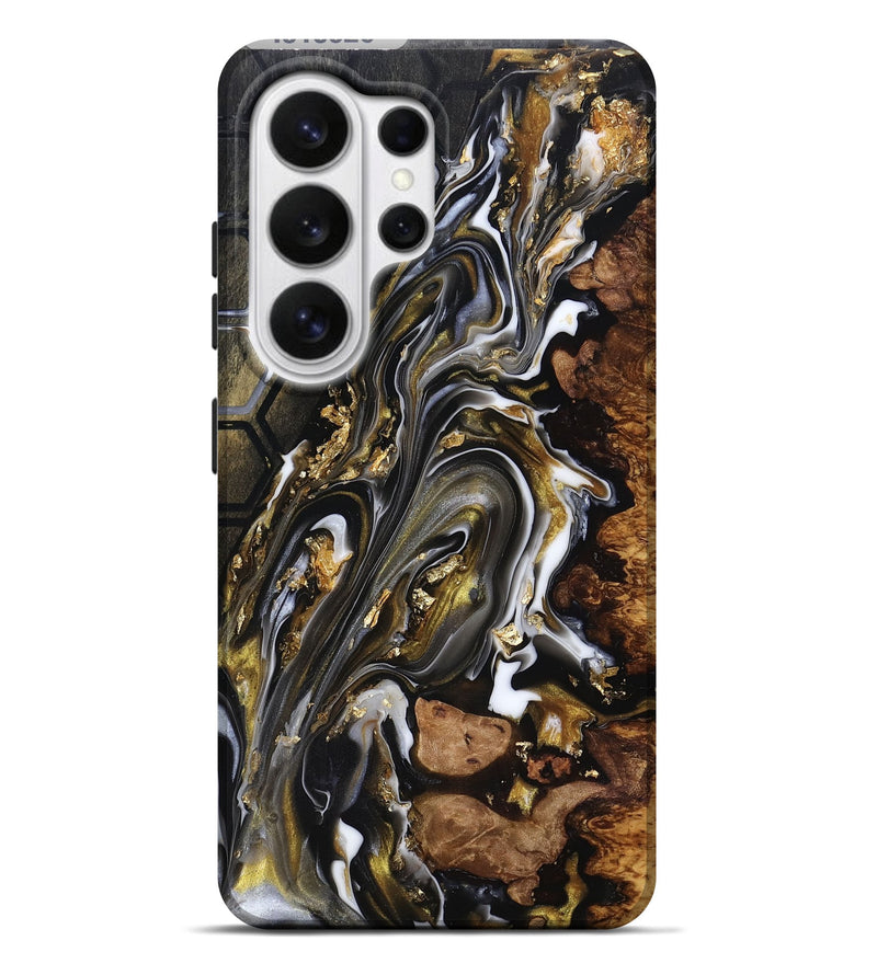 Galaxy S26 Ultra Wood Live Edge Phone Case - Latoya (Black & White, 818029)