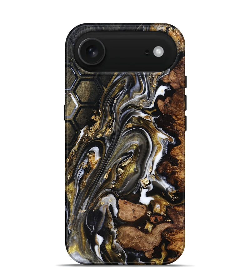 iPhone 17 Air Wood Live Edge Phone Case - Latoya (Black & White, 818029)