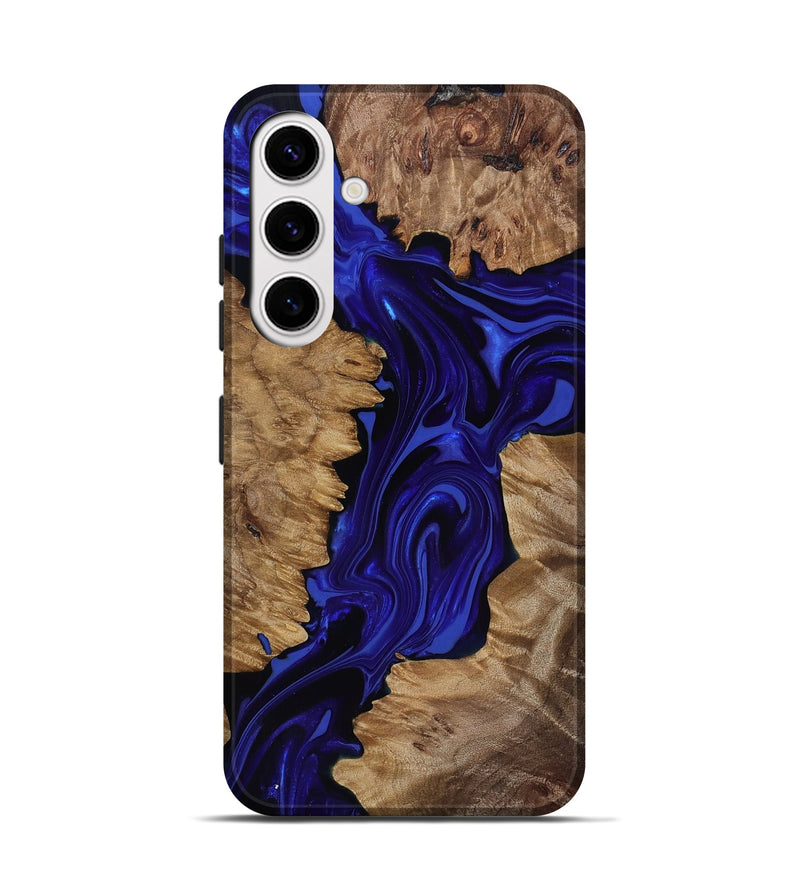 Galaxy S25 Wood Live Edge Phone Case - Eldon (Purple, 818031)