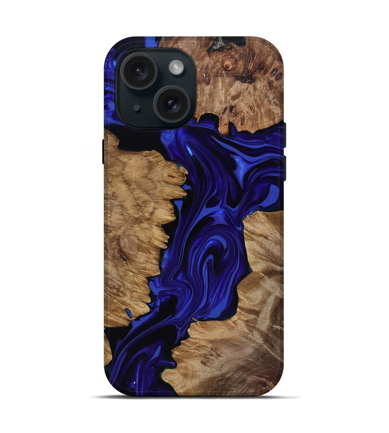 iPhone 15 Wood Live Edge Phone Case - Eldon (Purple, 818031)