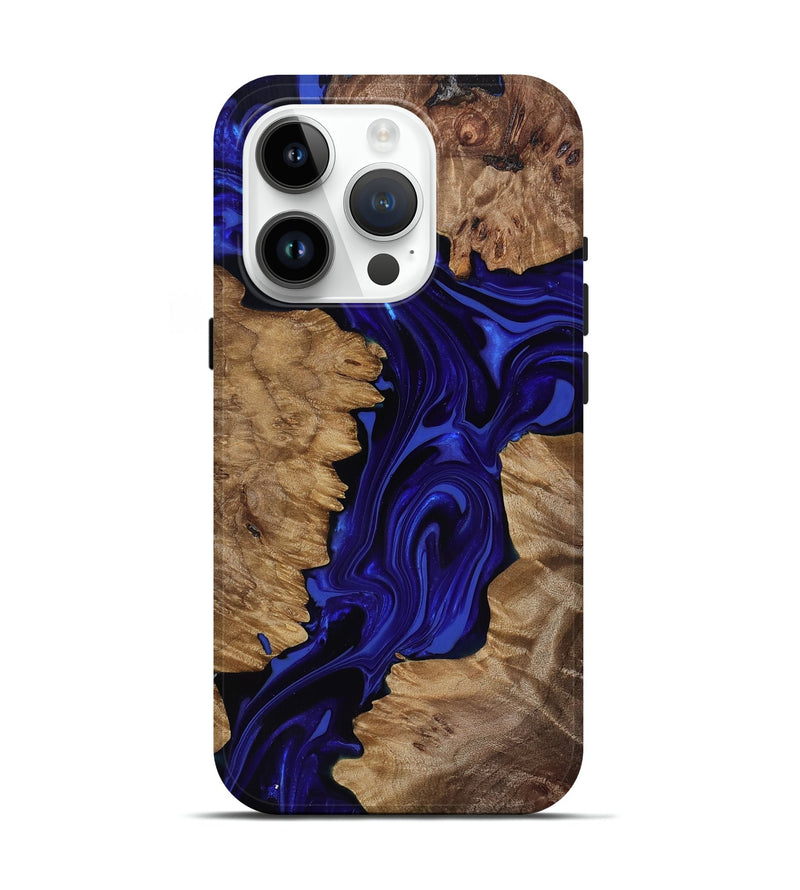 iPhone 15 Pro Wood Live Edge Phone Case - Eldon (Purple, 818031)