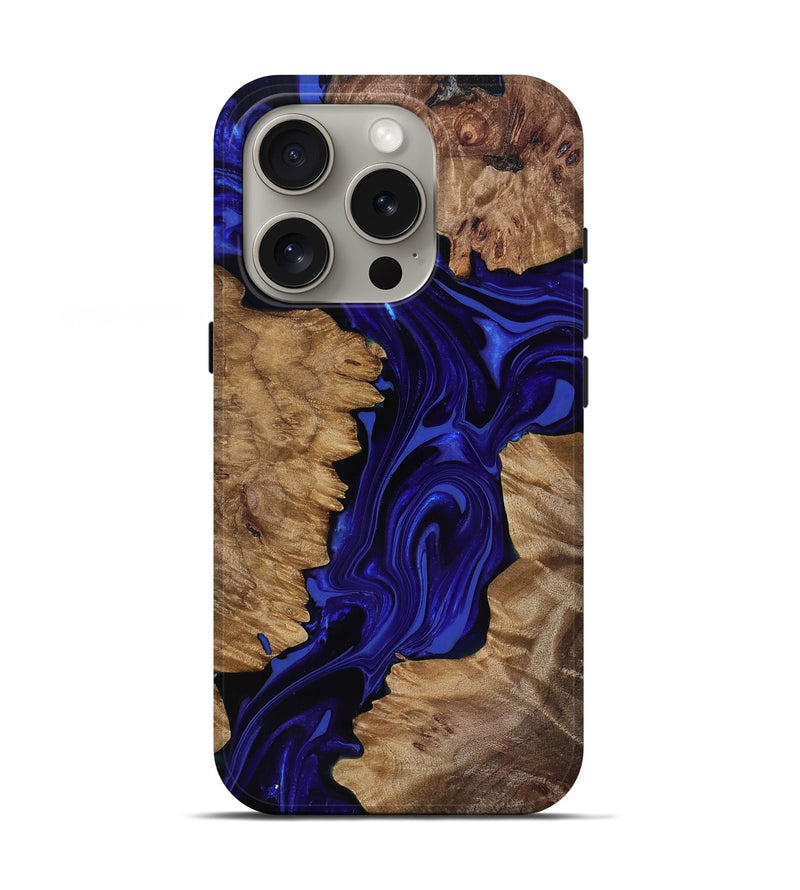 iPhone 16 Pro Wood Live Edge Phone Case - Eldon (Purple, 818031)