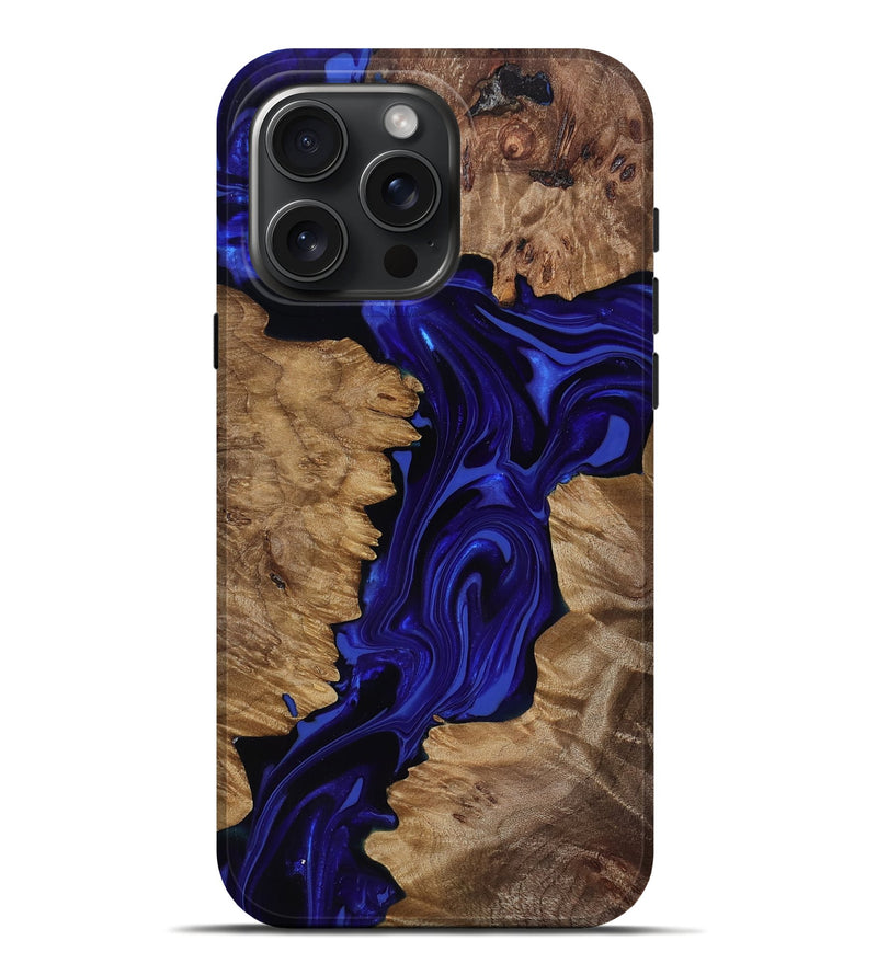 iPhone 16 Pro Max Wood Live Edge Phone Case - Eldon (Purple, 818031)