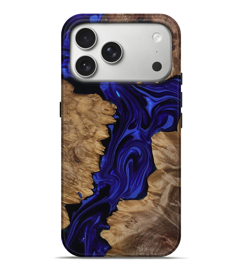iPhone 17 Pro Max Wood Live Edge Phone Case - Eldon (Purple, 818031)