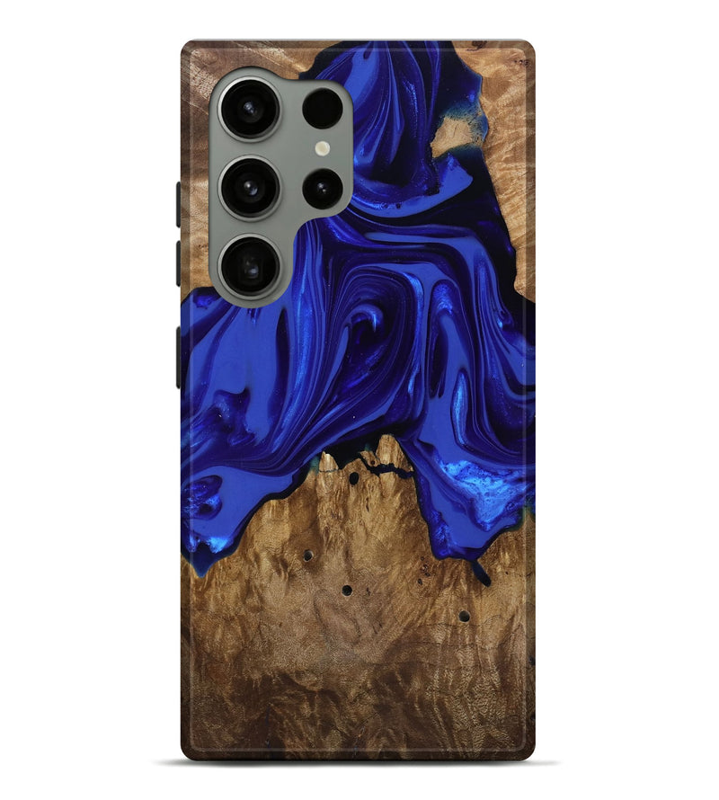 Galaxy S24 Ultra Wood Live Edge Phone Case - Rogers (Blue, 818032)