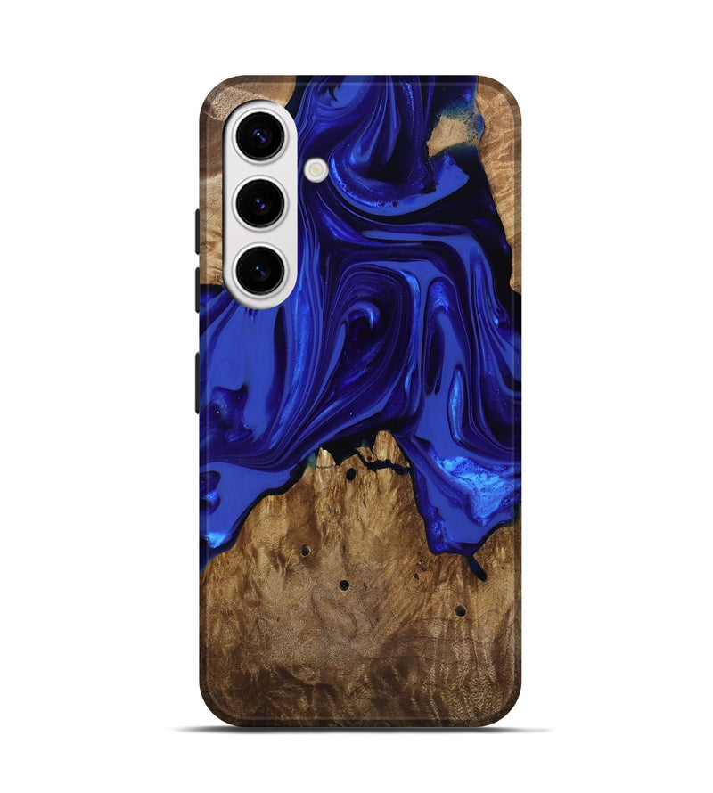 Galaxy S25 Wood Live Edge Phone Case - Rogers (Blue, 818032)