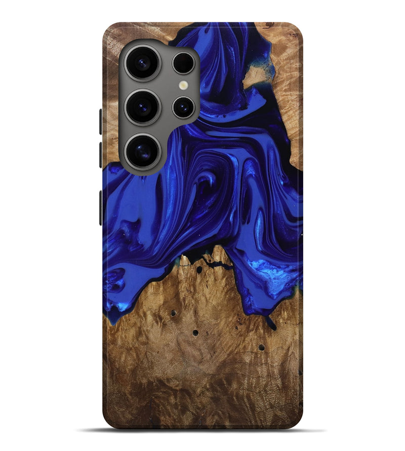 Galaxy S25 Ultra Wood Live Edge Phone Case - Rogers (Blue, 818032)
