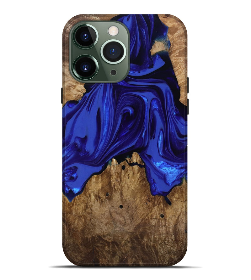 iPhone 13 Pro Max Wood Live Edge Phone Case - Rogers (Blue, 818032)