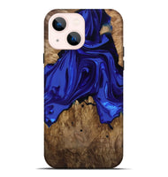 iPhone 14 Plus Wood Live Edge Phone Case - Rogers (Blue, 818032)