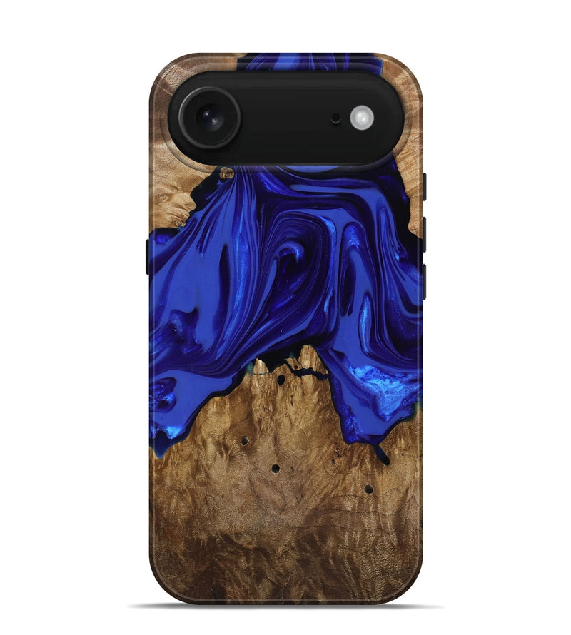 iPhone 17 Air Wood Live Edge Phone Case - Rogers (Blue, 818032)