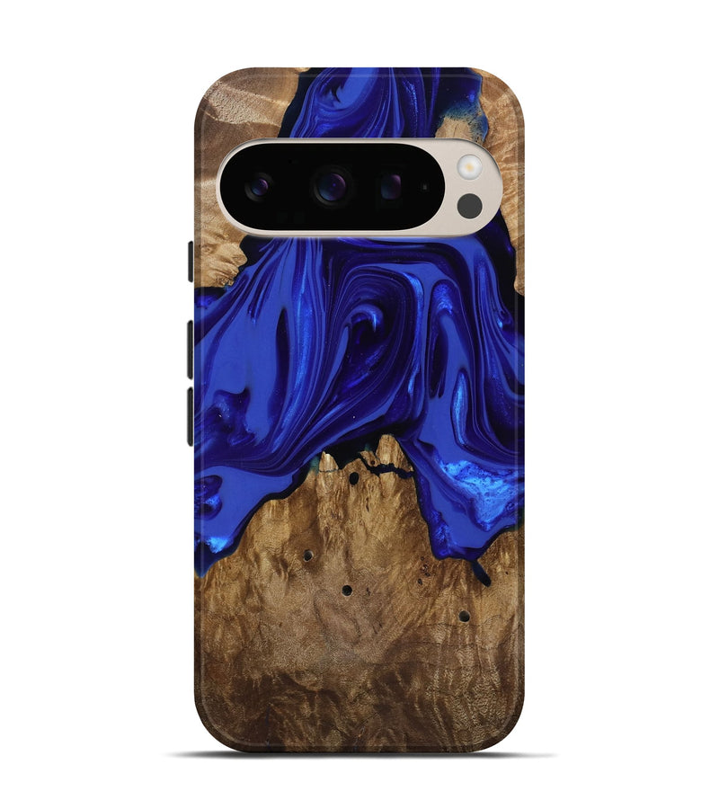Pixel 10 Pro Wood Live Edge Phone Case - Rogers (Blue, 818032)