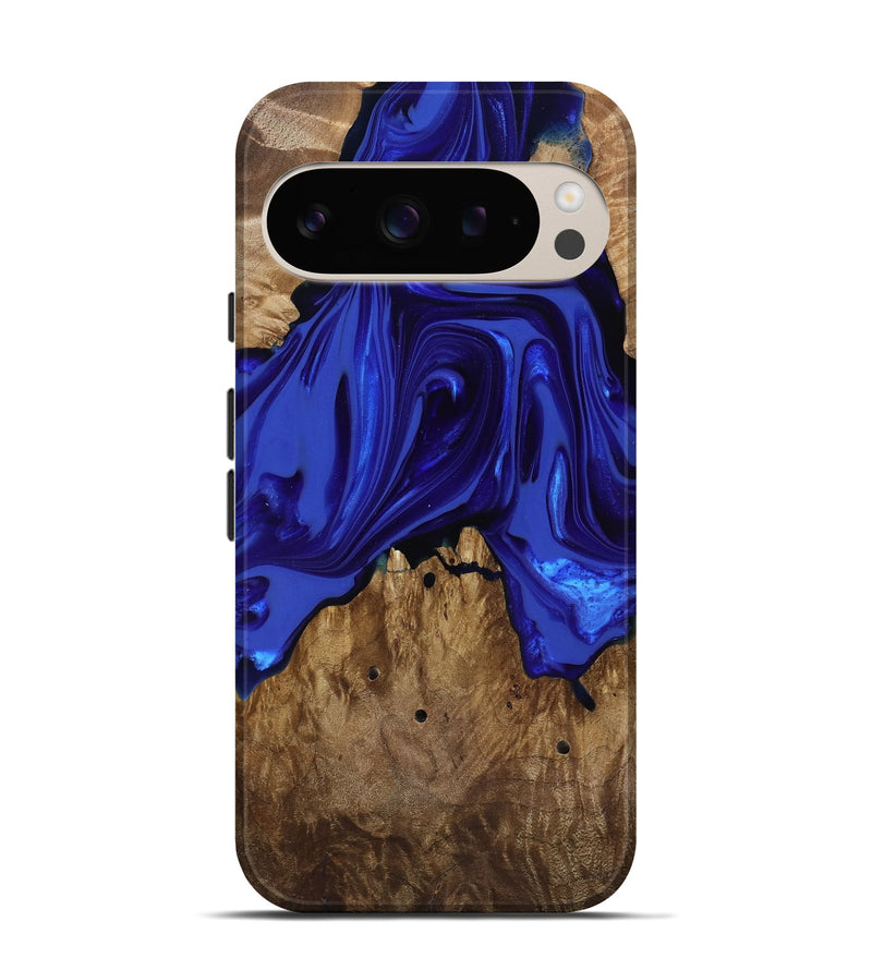 Pixel 9 Wood Live Edge Phone Case - Rogers (Blue, 818032)