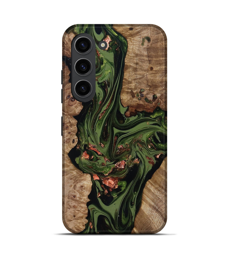 Galaxy S23 Wood Live Edge Phone Case - Brooks (Green, 818034)