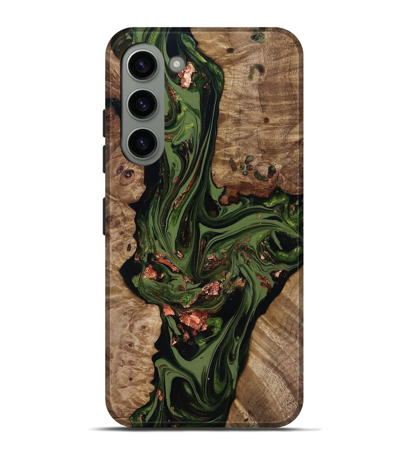 Galaxy S23 Plus Wood Live Edge Phone Case - Brooks (Green, 818034)
