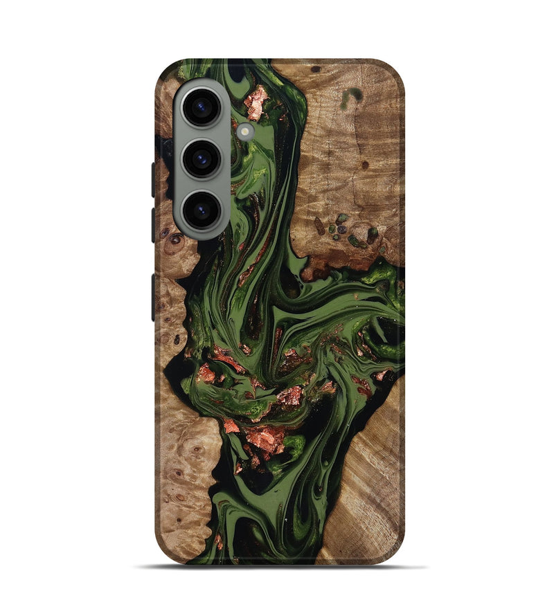 Galaxy S24 Wood Live Edge Phone Case - Brooks (Green, 818034)