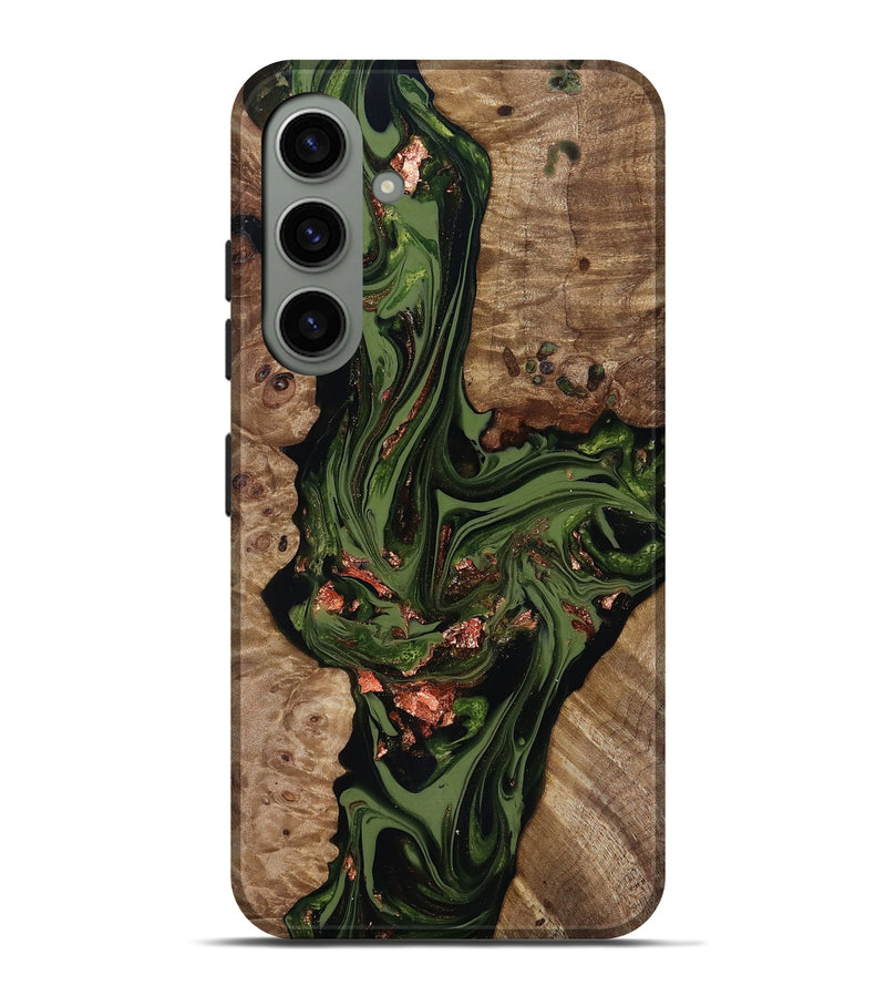 Galaxy S24 Plus Wood Live Edge Phone Case - Brooks (Green, 818034)