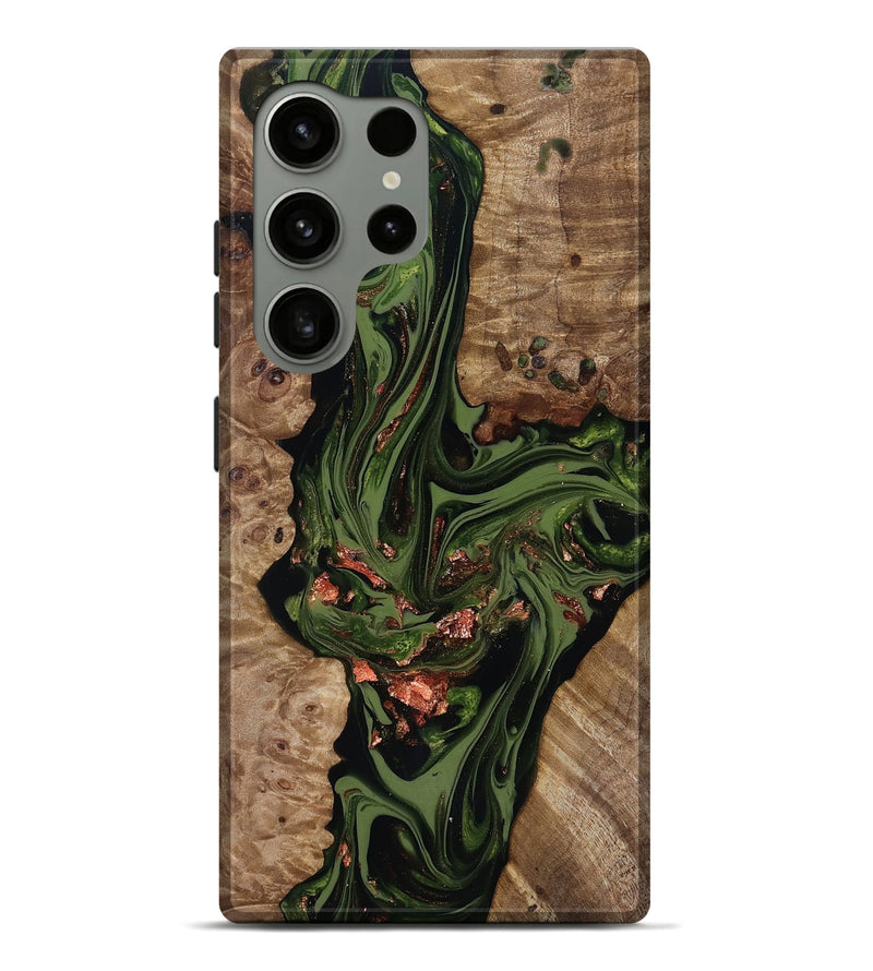 Galaxy S24 Ultra Wood Live Edge Phone Case - Brooks (Green, 818034)