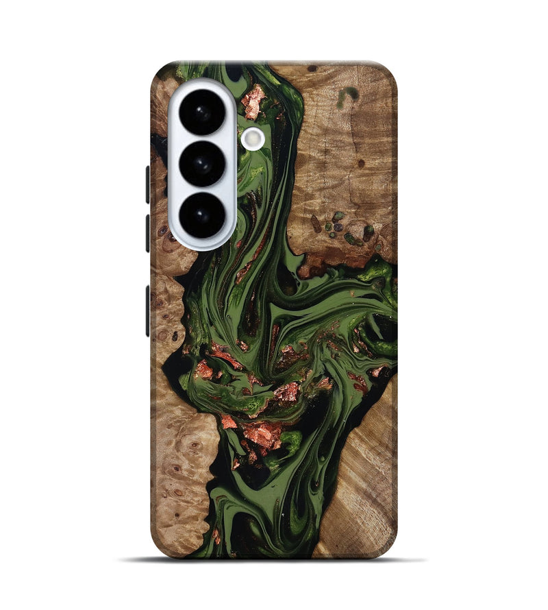 Galaxy S26 Wood Live Edge Phone Case - Brooks (Green, 818034)