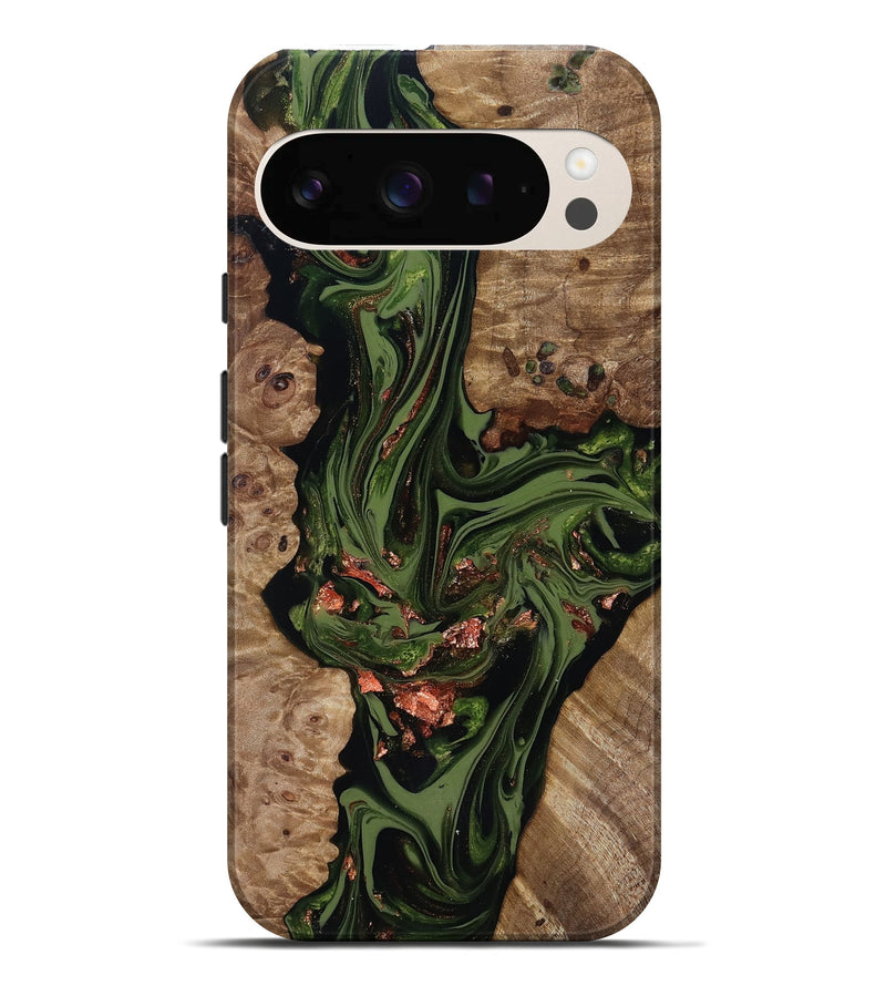 Pixel 10 Pro XL Wood Live Edge Phone Case - Brooks (Green, 818034)