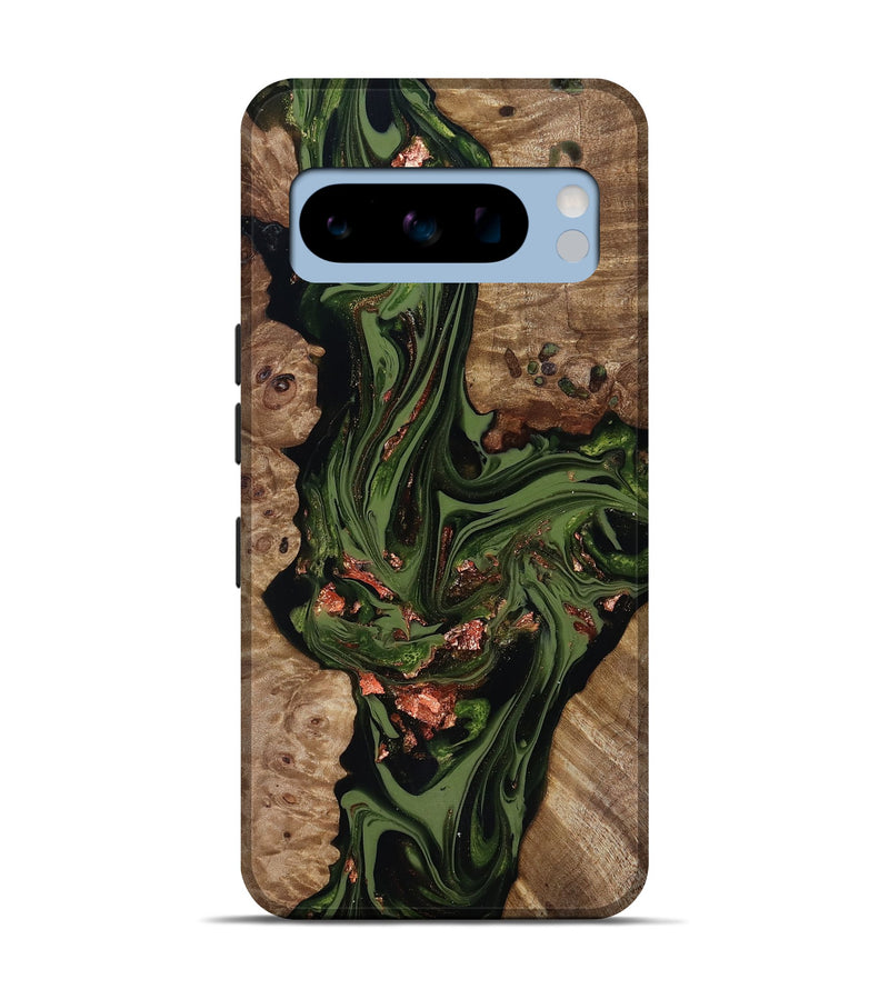 Pixel 8 Pro Wood Live Edge Phone Case - Brooks (Green, 818034)