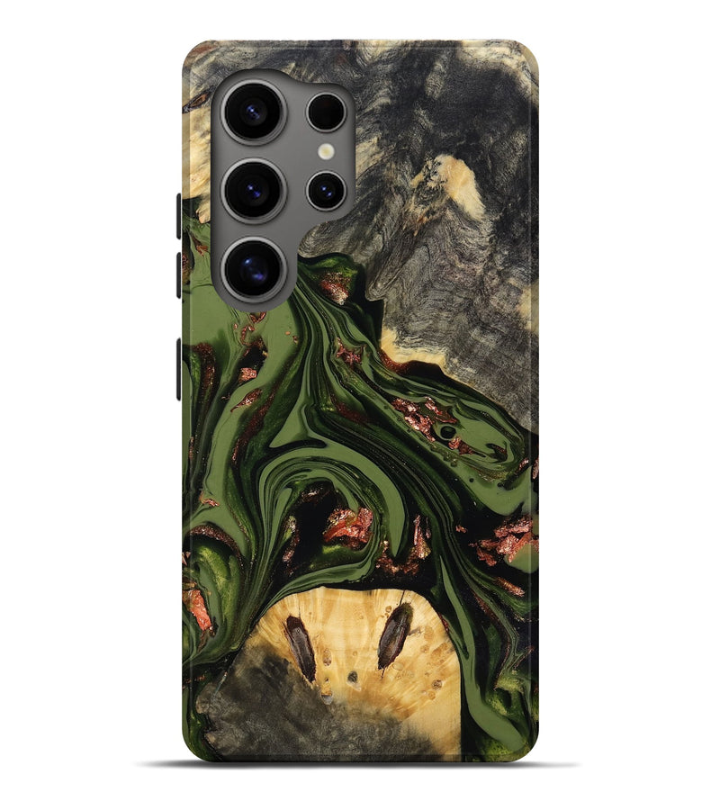 Galaxy S25 Ultra Wood Live Edge Phone Case - Lilah (Green, 818035)