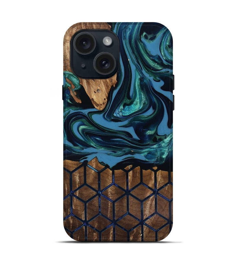 iPhone 15 Wood Live Edge Phone Case - Westley (Pattern, 818039)