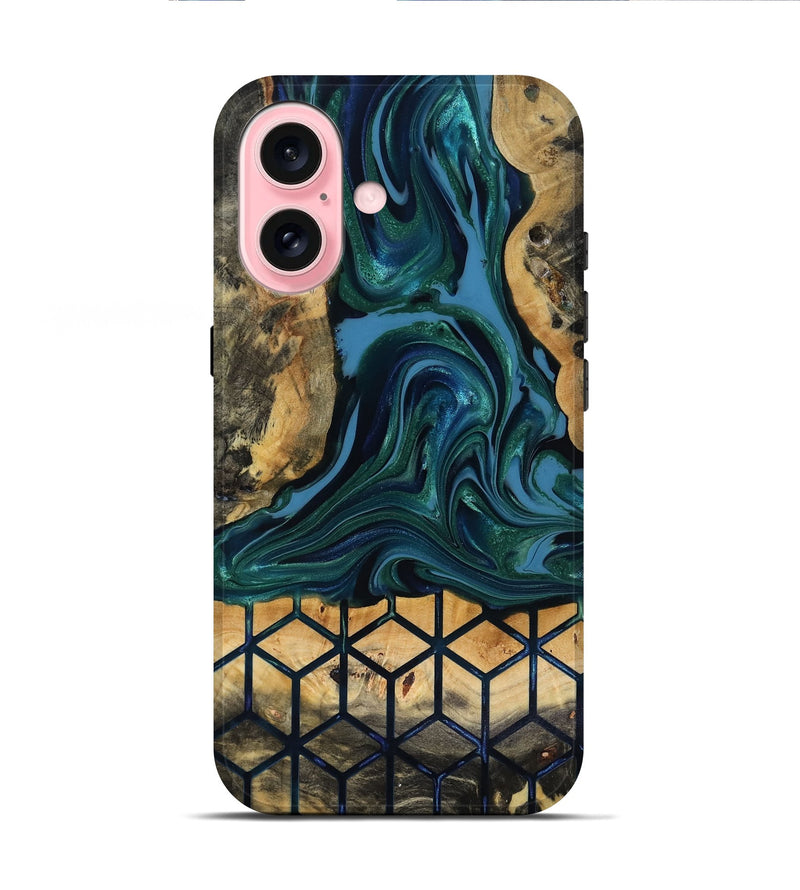 iPhone 16 Wood Live Edge Phone Case - Nona (Pattern, 818040)