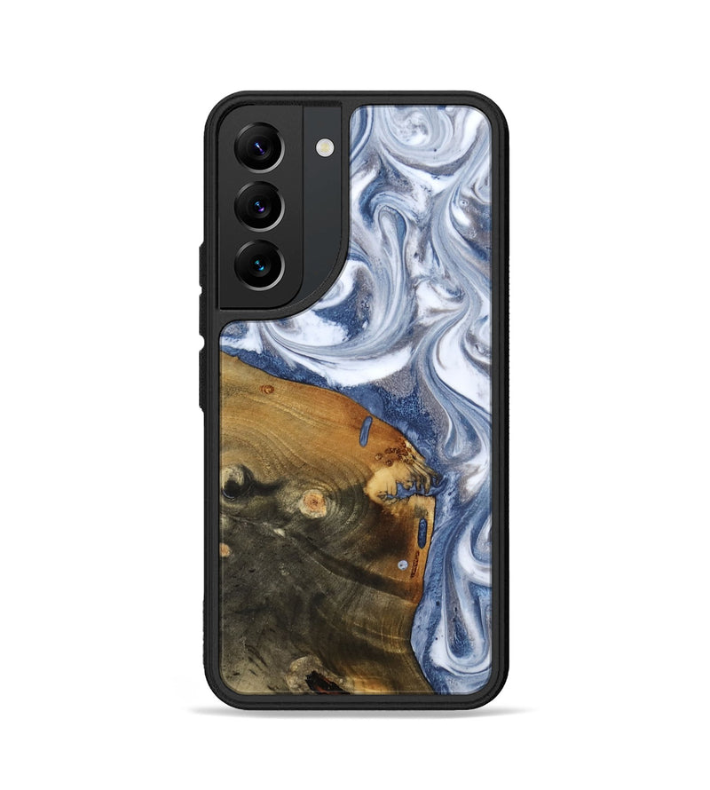 Galaxy S22 Wood Phone Case - Dario (Blue, 818047)