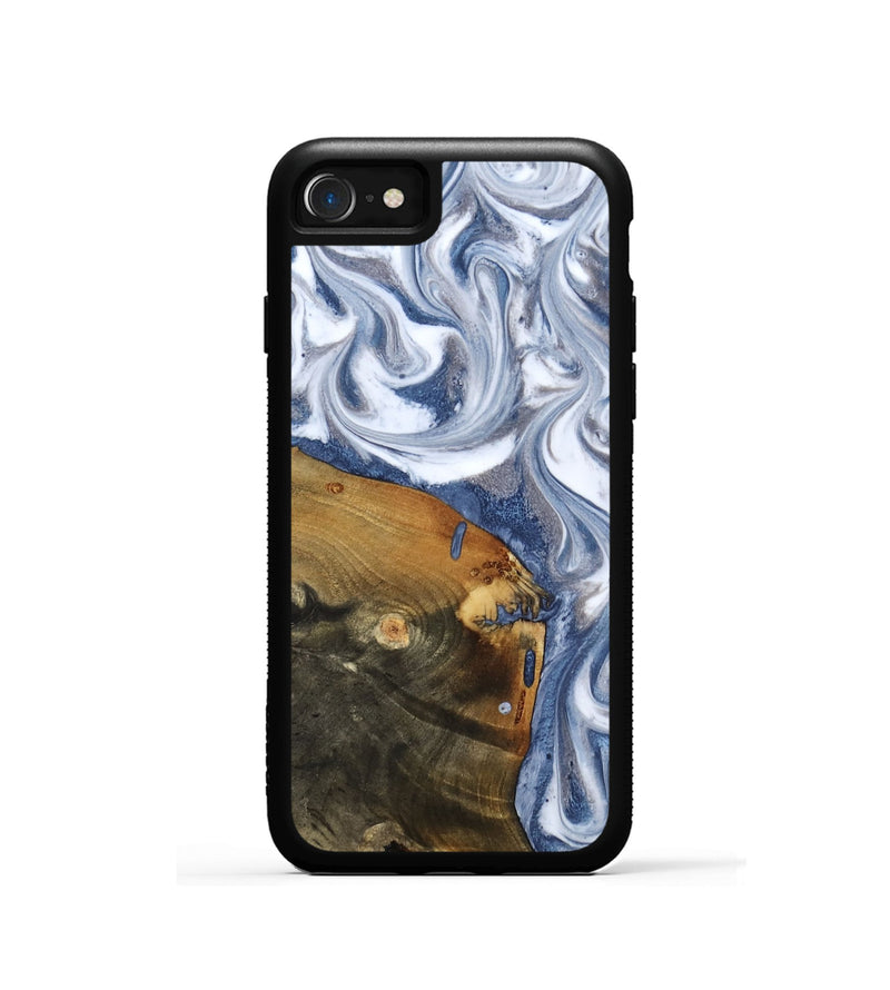 iPhone SE Wood Phone Case - Dario (Blue, 818047)