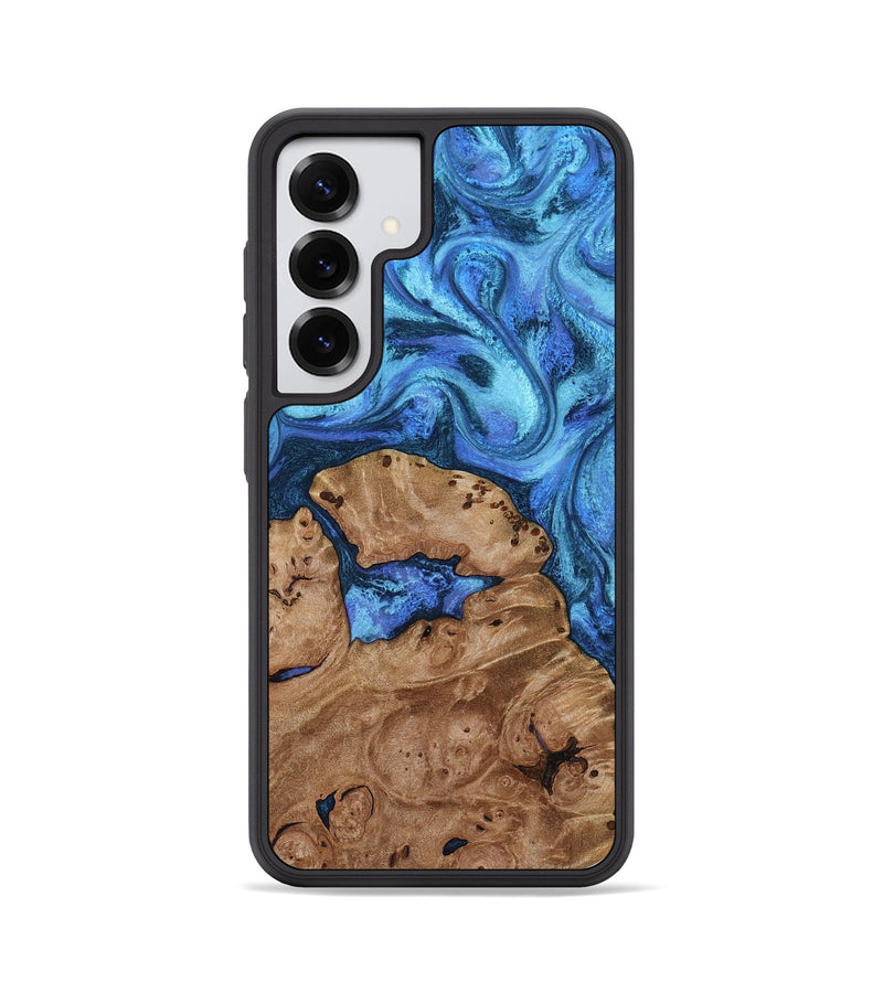 Galaxy S25 Wood Phone Case - Edythe (Blue, 818049)