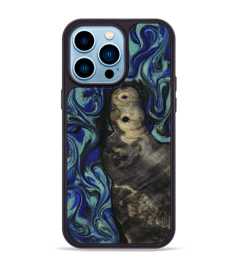 iPhone 14 Pro Max Wood Phone Case - Alaiya (Blue, 818050)