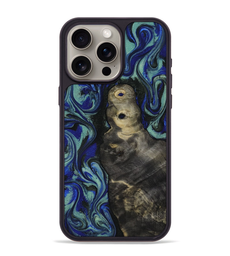 iPhone 15 Pro Max Wood Phone Case - Alaiya (Blue, 818050)