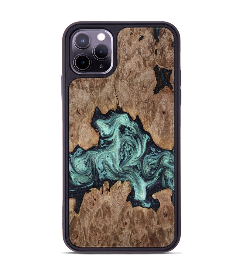 iPhone 11 Pro Max Wood Phone Case - Sheldon (Green, 818054)